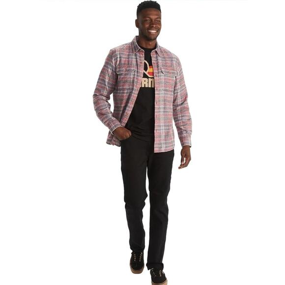 NWT Marmot Men's Fairfax Heathered Midweight Flannel Port Royal 2XL MSRP $85 - Picture 4 of 10